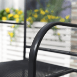 Outsunny-Set-2-Sedie-da-Giardino-in-Metallo-per-Cortile-Patio-e-Terrazza-Nero