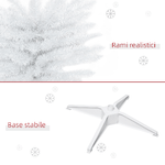 HOMCOM-Albero-di-Natale-Artificiale-180cm-in-PVC-con-390-Rami-e-Base-in-Plastica-Design-Alto-e-Stretto-Bianco