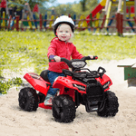 HOMCOM-Quad-Elettrico-per-Bambini-con-Batteria-Ricaricabile-6V-Pulsante-Acceleratore-Eta-18-36-Mesi-70x42x45cm-Rosso