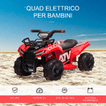 HOMCOM-Quad-Elettrico-per-Bambini-con-Batteria-Ricaricabile-6V-Pulsante-Acceleratore-Eta-18-36-Mesi-70x42x45cm-Rosso