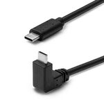 Microconnect USB3.1CC2A cavo USB 2 m USB 3.2 Gen 2 3.1 Gen 2 USB C Nero (USB-C cable 2m 3.2 Gen2 one - end Angled  60W 1