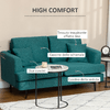 HOMCOM-Divano-2-Posti-Moderno-con-Rivestimento-in-Tessuto-e-Imbottitura-Spessa-160-x-87-x-87cm-Verde