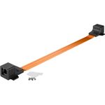 Goobay Cavo di rete ultrasottile RJ45 passante per finestra da 25 cm