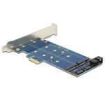 DeLOCK PCI Express Card > 2 x internal M.2 NGFF - Speicher-Controller - USB2.0 / M.2 Card / SATA 6Gb/s Low Profile - 6GB