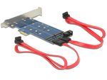 DeLOCK-PCI-Express-Card->-2-x-internal-M.2-NGFF---Speicher-Controller---USB2.0---M.2-Card---SATA-6Gb-s-Low-Profile---6GB