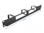 Delock---Rack-Kabelmanagementblech-mit-Haken---2-openings-and-3-hooks---Schwarz---1U---48.3-cm--19--