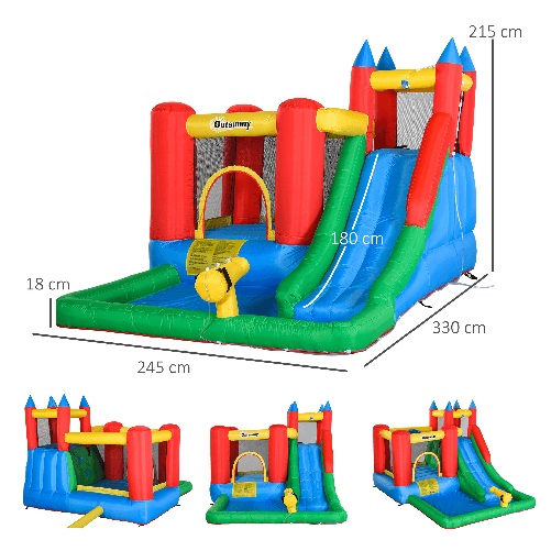Outsunny-Gioco-Gonfiabile-per-Bambini-3-8-Anni-con-Scivolo-Trampolino-Piscina-max-4-Bambini-330x245x215cm