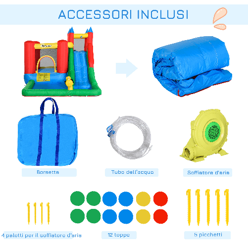 Outsunny-Gioco-Gonfiabile-per-Bambini-3-8-Anni-con-Scivolo-Trampolino-Piscina-max-4-Bambini-330x245x215cm