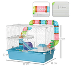 PawHut-Gabbia-per-Criceti-a-3-Livelli-con-Tubi-Casetta-Serbatoio-dell-Acqua-e-Ruota-59x36x47-cm