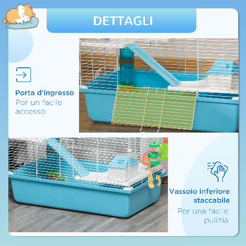 PawHut-Gabbia-per-Criceti-a-3-Livelli-con-Tubi-Casetta-Serbatoio-dell-Acqua-e-Ruota-59x36x47-cm