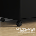 Vinsetto-Mobile-da-Ufficio-con-2-Cassetti-Porta-Documenti-e-Ripiani-Ruote-con-Blocco-80x40x66cm-Nero