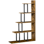 HOMCOM Libreria Stile Industriale 5 Livelli 102 x 30 x 160 cm