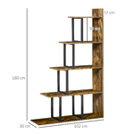 HOMCOM-Libreria-Stile-Industriale-5-Livelli-102-x-30-x-160-cm