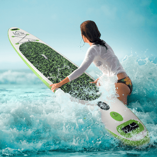 HOMCOM-Tavola-Gonfiabile-SUP-Stand-Up-Paddle-con-Pagaia-Regolabile-Tavola-da-Surf-con-Accessori-Verde-302x76x15cm
