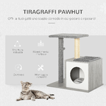 PawHut-Albero-Tiragraffi-Multilivello-per-Gatti-e-Gattini-con-Cuccia-e-Colonna-in-Corda-Sisal-Grigio-59-x-39-x-62cm