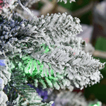 HOMCOM-Albero-di-Natale-Artificiale-Innevato-con-250-Luci-LED-Colorate-829-Rami-e-Base-Pieghevole-Φ112x210cm---Verde