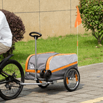 HOMCOM-Rimorchio-Bici-in-Acciaio-con-Ruote-e-Sacca-per-Bagagli-in-Tessuto-Oxford-130x64x60-97-cm