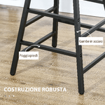 HOMCOM-Set-3-Pezzi-con-2-Sgabelli-da-bar-e-Tavolo-da-Bar-Alto-in-MDF-e-Acciaio-per-Cucina-Sala-da-Pranzo-e-Soggiorno