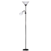HOMCOM-Lampada-da-Terra-Moderna-con-Luce-da-Lettura-Regolabile-in-Metallo-42x24x178cm---Nero