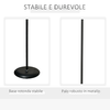 HOMCOM-Lampada-da-Terra-Moderna-con-Luce-da-Lettura-Regolabile-in-Metallo-42x24x178cm---Nero