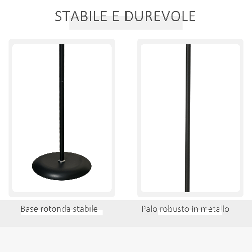 HOMCOM-Lampada-da-Terra-Moderna-con-Luce-da-Lettura-Regolabile-in-Metallo-42x24x178cm---Nero