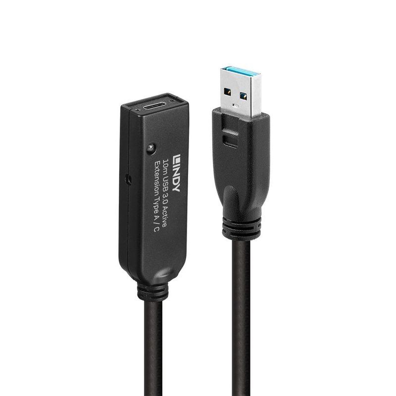 Lindy-43376-cavo-USB-10-m-USB-3.2-Gen-1-3.1-Gen-1-USB-A-USB-C-Nero--LINDY-43376-10m-USB-3.0-Active-Extension-Type-A-to-C