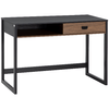 HOMCOM-Scrivania-per-Camera-e-Ufficio-con-Cassetto-Stile-Industriale-110x50x76cm-Noce-e-Nero