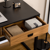 HOMCOM-Scrivania-per-Camera-e-Ufficio-con-Cassetto-Stile-Industriale-110x50x76cm-Noce-e-Nero