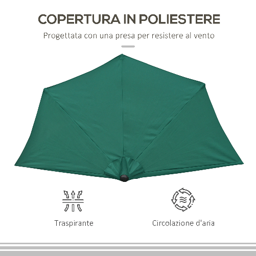 Outsunny-Ombrellone-Semicircolare-Impermeabile-Protezione-UV-Verde-269-x-138-x-236cm