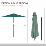 Outsunny-Ombrellone-Semicircolare-Impermeabile-Protezione-UV-Verde-269-x-138-x-236cm