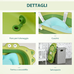 HOMCOM-Vaschetta-Bagnetto-Pieghevole-per-Bambini-0-3-Anni---Verde