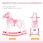 HOMCOM-Cavallo-a-Dondolo-in-Legno-con-Suono-Animale-Regalo-Giocattolo-per-i-Bambini-74-x-28-x-65cm-Rosa