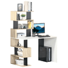 HOMCOM-Scrivania-con-Libreria-per-Camera-Scrivania-Ufficio-Scrivania-Porta-PC-in-Legno-Multicolore-120x60x148cm