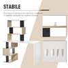 HOMCOM-Scrivania-con-Libreria-per-Camera-Scrivania-Ufficio-Scrivania-Porta-PC-in-Legno-Multicolore-120x60x148cm