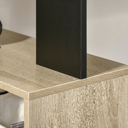 HOMCOM-Scrivania-con-Libreria-per-Camera-Scrivania-Ufficio-Scrivania-Porta-PC-in-Legno-Multicolore-120x60x148cm