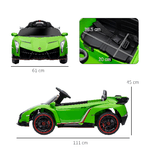 HOMCOM-Macchina-Elettrica-per-Bambini-Lamborghini-Veneno-12V-con-Telecomando-Eta-3-6-Anni-Verde