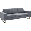 HOMCOM-Divano-a-3-Posti-Relax-Salotto-con-Cuscini-200-×-82-×-78cm-Tessuto-di-Lino-Grigio