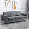 HOMCOM-Divano-a-3-Posti-Relax-Salotto-con-Cuscini-200-×-82-×-78cm-Tessuto-di-Lino-Grigio