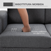 HOMCOM-Divano-a-3-Posti-Relax-Salotto-con-Cuscini-200-×-82-×-78cm-Tessuto-di-Lino-Grigio