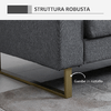 HOMCOM-Divano-a-3-Posti-Relax-Salotto-con-Cuscini-200-×-82-×-78cm-Tessuto-di-Lino-Grigio