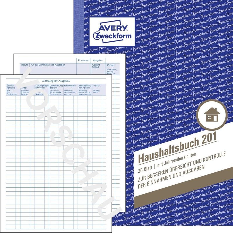 AVERY-Zweckform-modulo-libro-per-la-casa-201-DIN-A5-1x-36-pagine