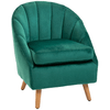 HOMCOM-Poltroncina-con-Rivestimento-in-Velluto-Verde-e-Gambe-in-Legno