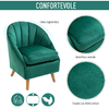 HOMCOM-Poltroncina-con-Rivestimento-in-Velluto-Verde-e-Gambe-in-Legno