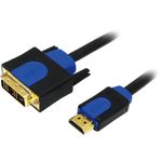 LogiLink CHB3105 cavo e adattatore video 5 m HDMI DVI-D Nero, Blu