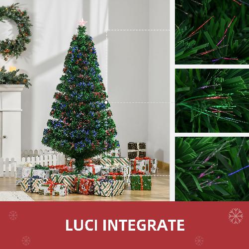 HomCom-Albero-di-Natale-Artificiale-Foltissimo-in-Fibra-Ottica-Altezza-150cm-con-Supporto