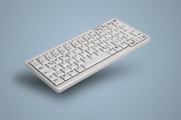 Industry-4.0-Mini-Notebook-Style-Keyboard---Corded---QWERTY---White