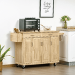 HOMCOM-Carrello-da-Cucina-in-Legno-con-Cassetto-Armadietto-e-Ruote-136x47x915cm