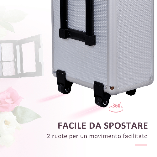 Outsunny---Trolley-Make-up-Artist-professionale-Beauty-Case-Trucco-Alluminio