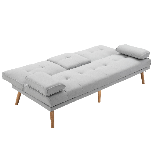 HOMCOM-Divano-Letto-3-Posti-Stile-Scandinavo-Reclinabile-con-Tavolino-a-Ribalta-181x77x88-cm-Grigio