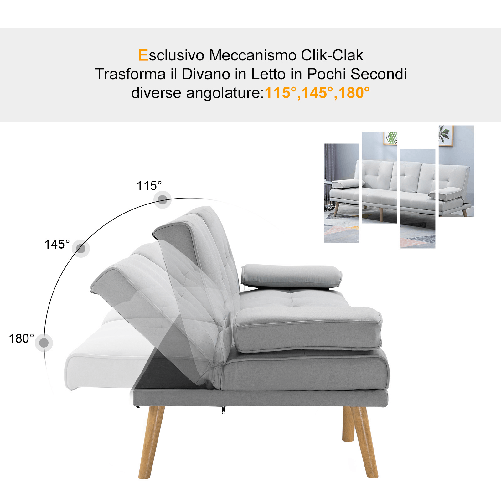 HOMCOM-Divano-Letto-3-Posti-Stile-Scandinavo-Reclinabile-con-Tavolino-a-Ribalta-181x77x88-cm-Grigio